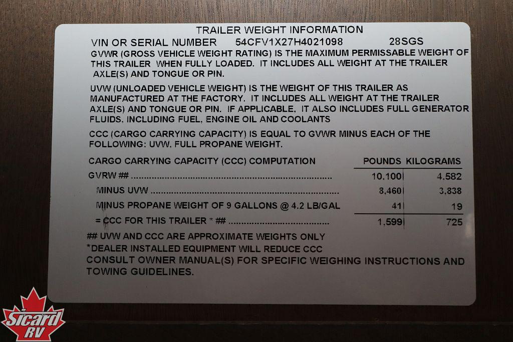 2017 WINNEBAGO VOYAGE 28SGS