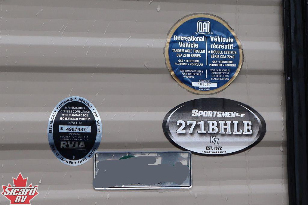 2019 KZ SPORTSMEN LE 271BHLE