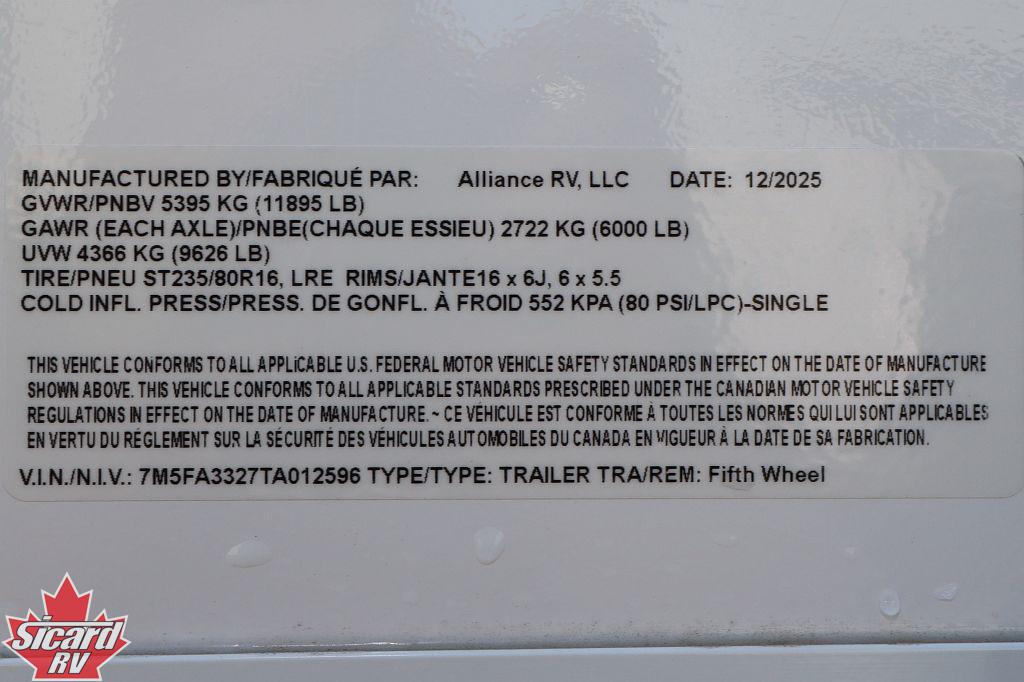 2026 ALLIANCE AVENUE ALL-ACCESS SERIES 29RL