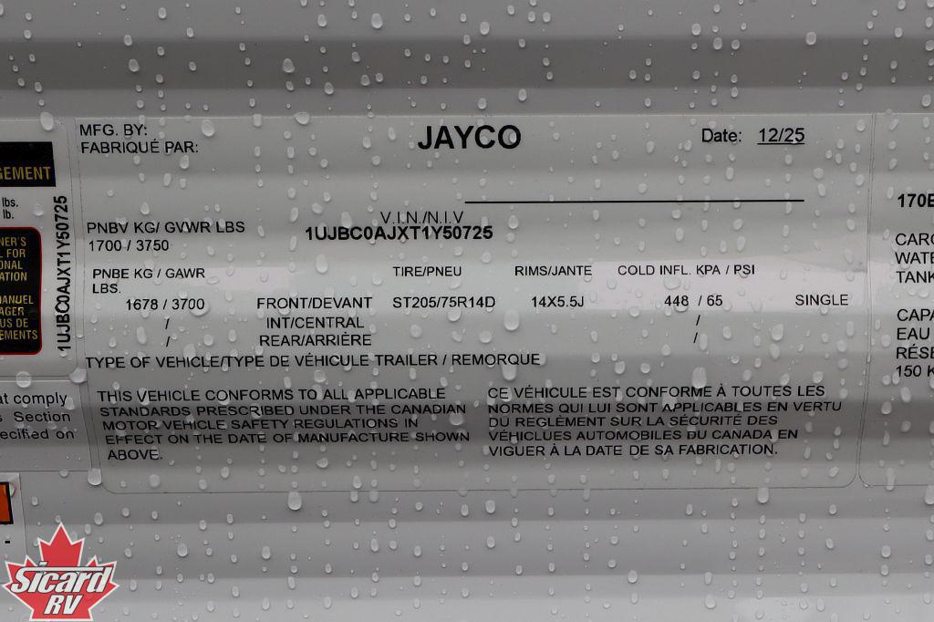 2026 JAYCO JAY FLIGHT SLX 170BH