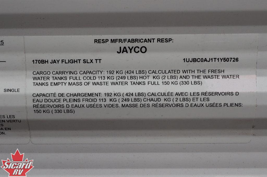 2026 JAYCO JAY FLIGHT SLX 170BH