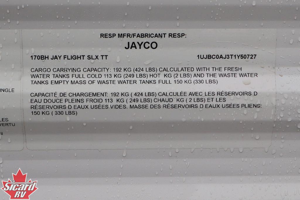 2026 JAYCO JAY FLIGHT SLX 170BH