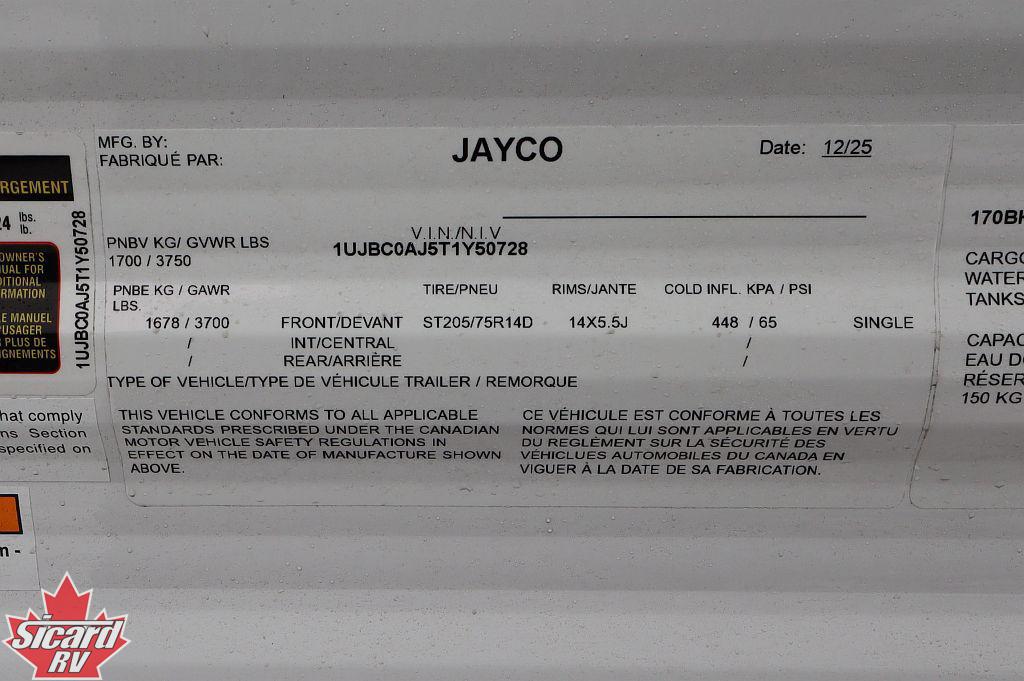 2026 JAYCO JAY FLIGHT SLX 170BH