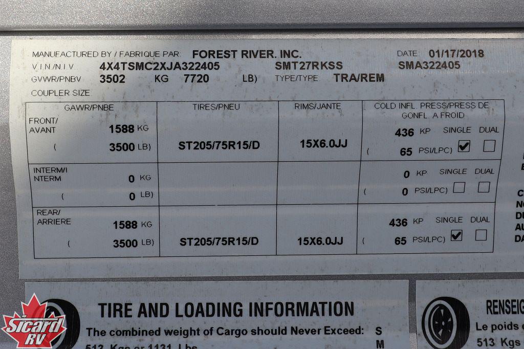 2018 FOREST RIVER SALEM 27RKSS