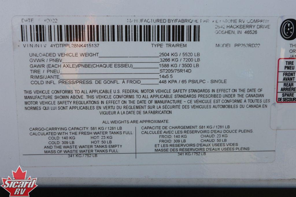 2022 KEYSTONE PASSPORT SL SERIES 252RD