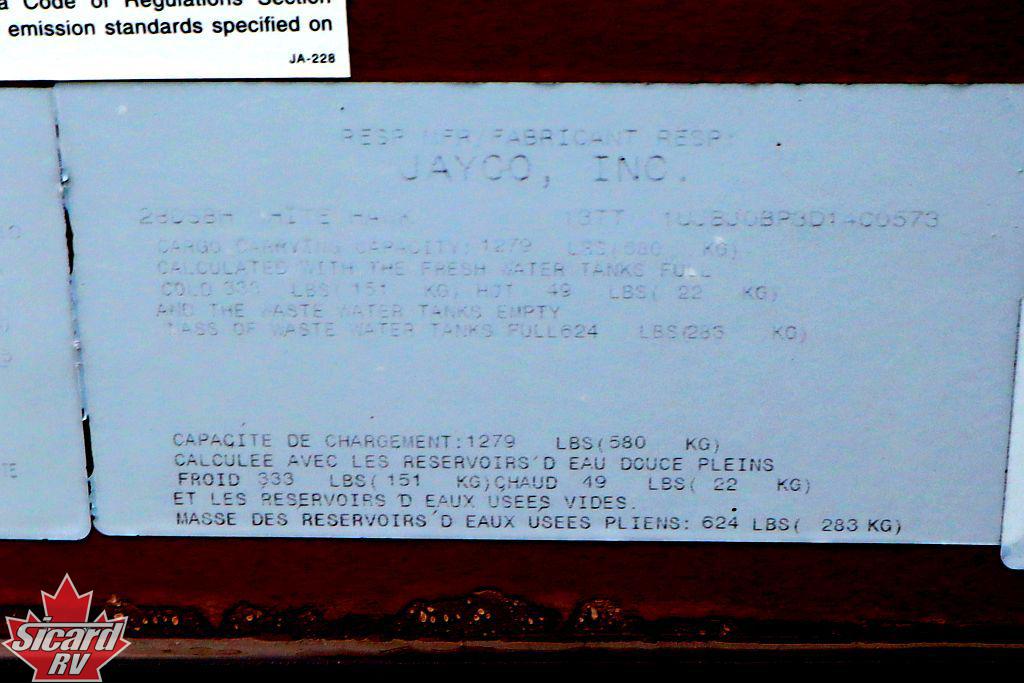 2013 JAYCO WHITE HAWK 28DBSH