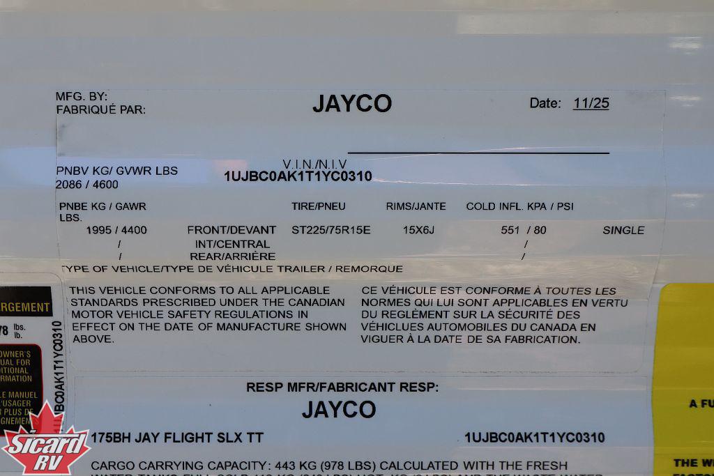 2026 JAYCO JAY FLIGHT SLX 175BH