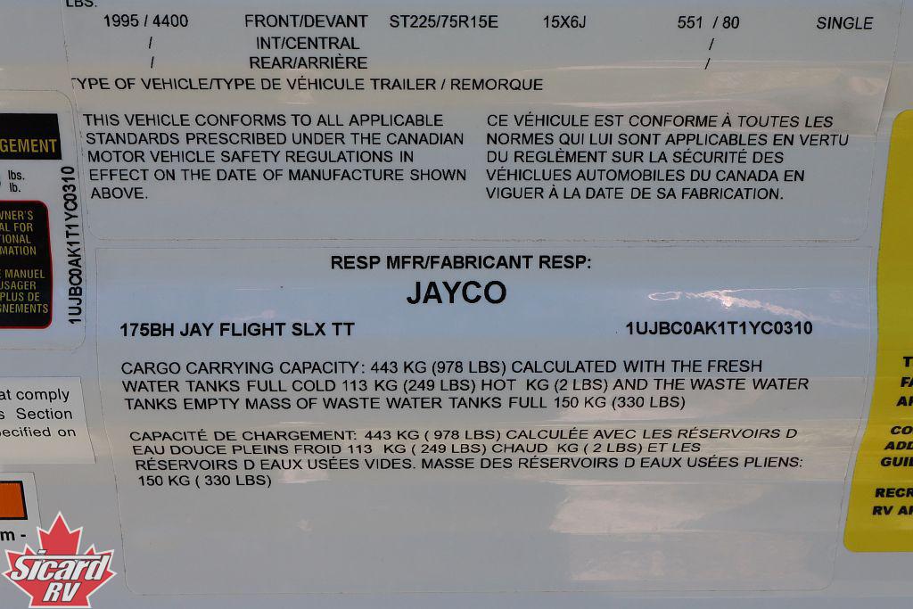 2026 JAYCO JAY FLIGHT SLX 175BH