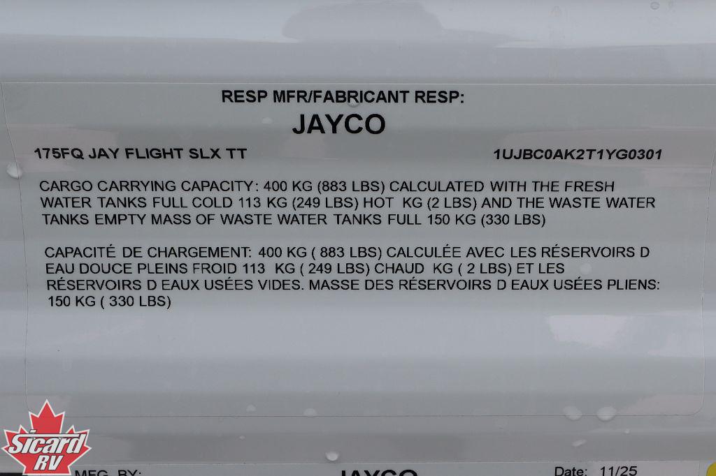 2026 JAYCO JAY FLIGHT SLX 175FQ