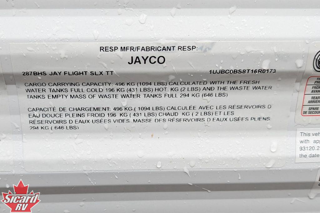 2026 JAYCO JAY FLIGHT SLX 287BHS