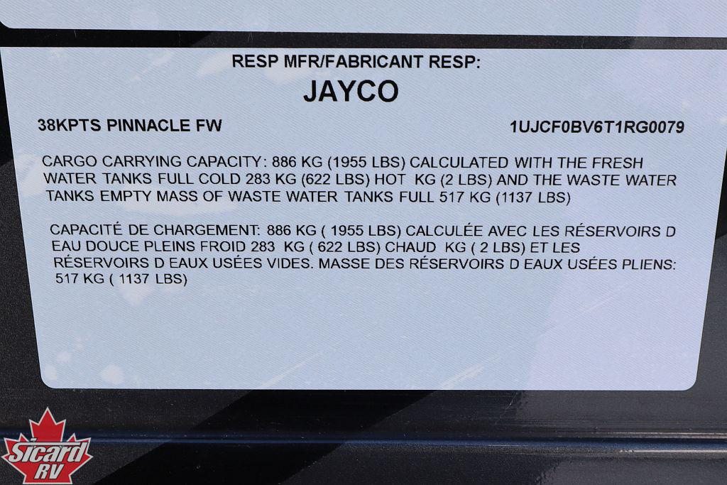2026 JAYCO PINNACLE 38KPTS
