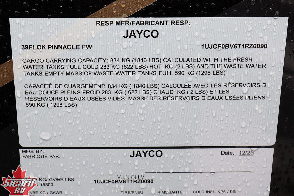 2026 JAYCO PINNACLE 39FLOK