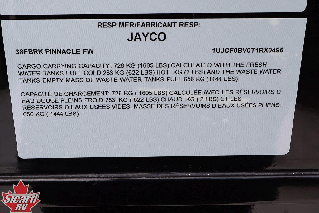 2026 JAYCO PINNACLE 38FBRK