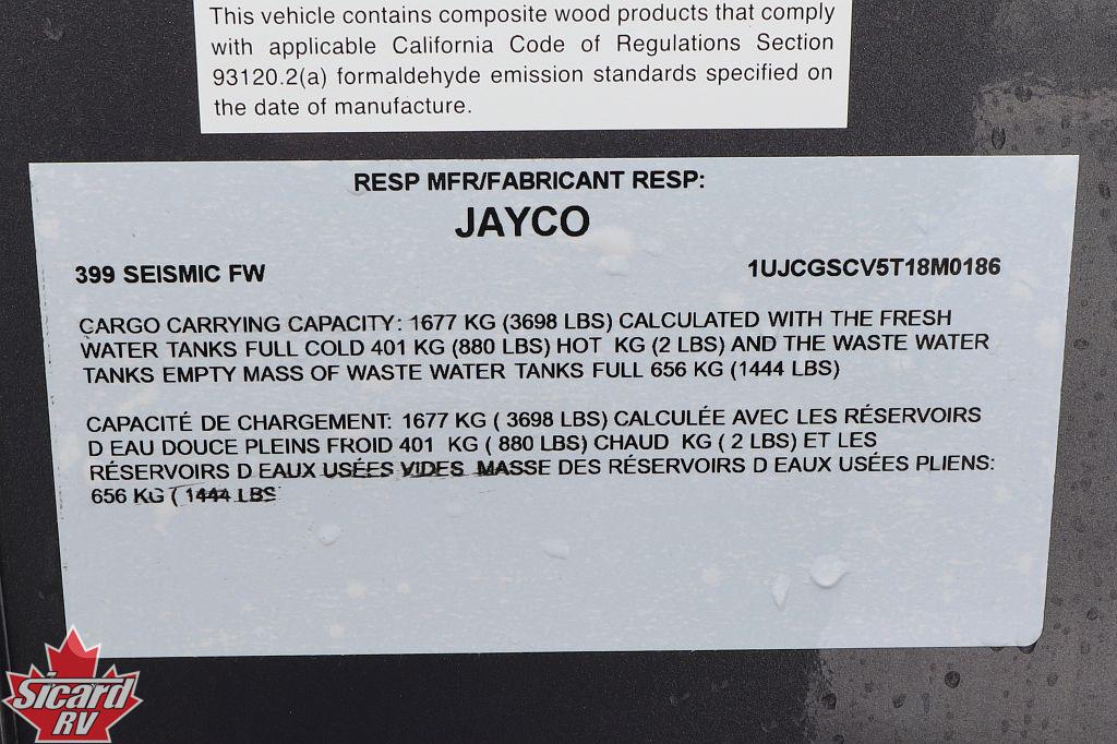 2026 JAYCO SEISMIC 399