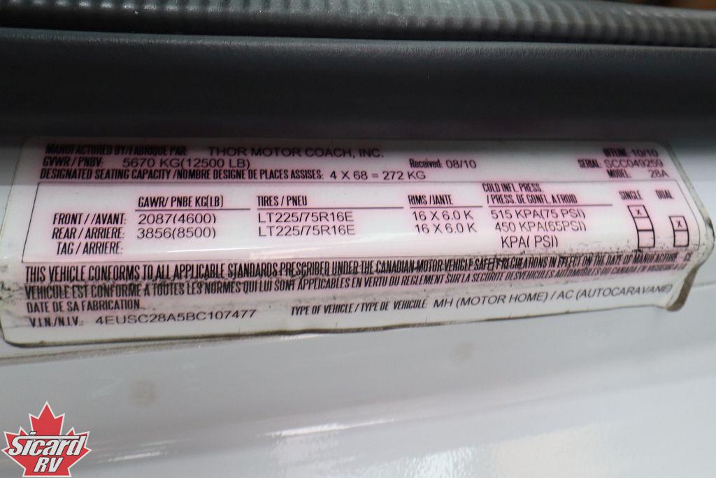 2011 THOR CHATEAU 28A