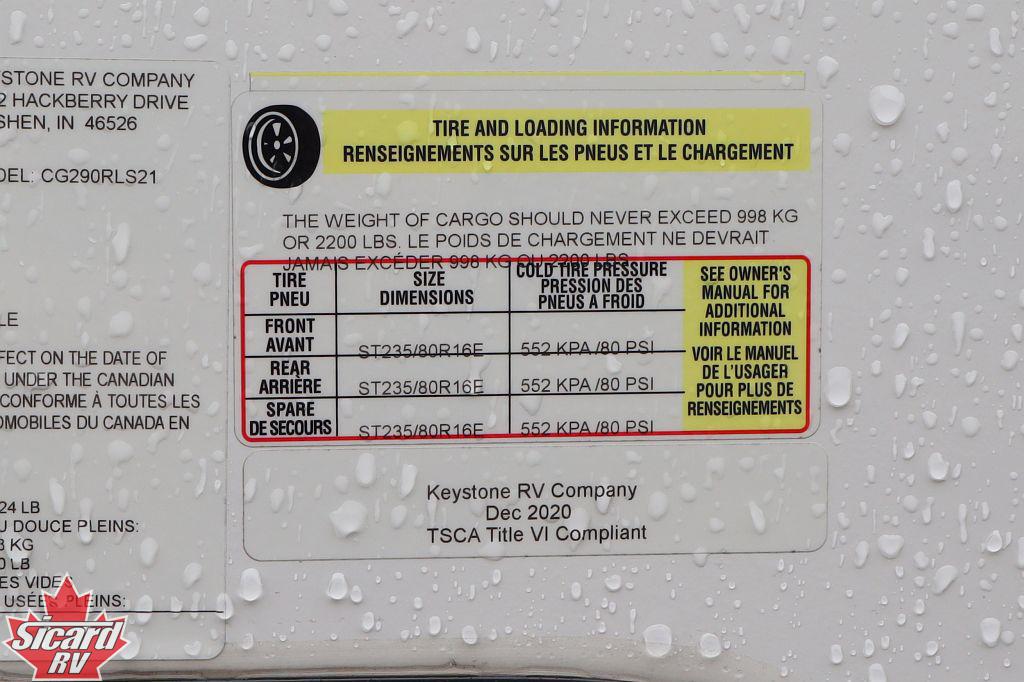 2021 KEYSTONE COUGAR 290RLS