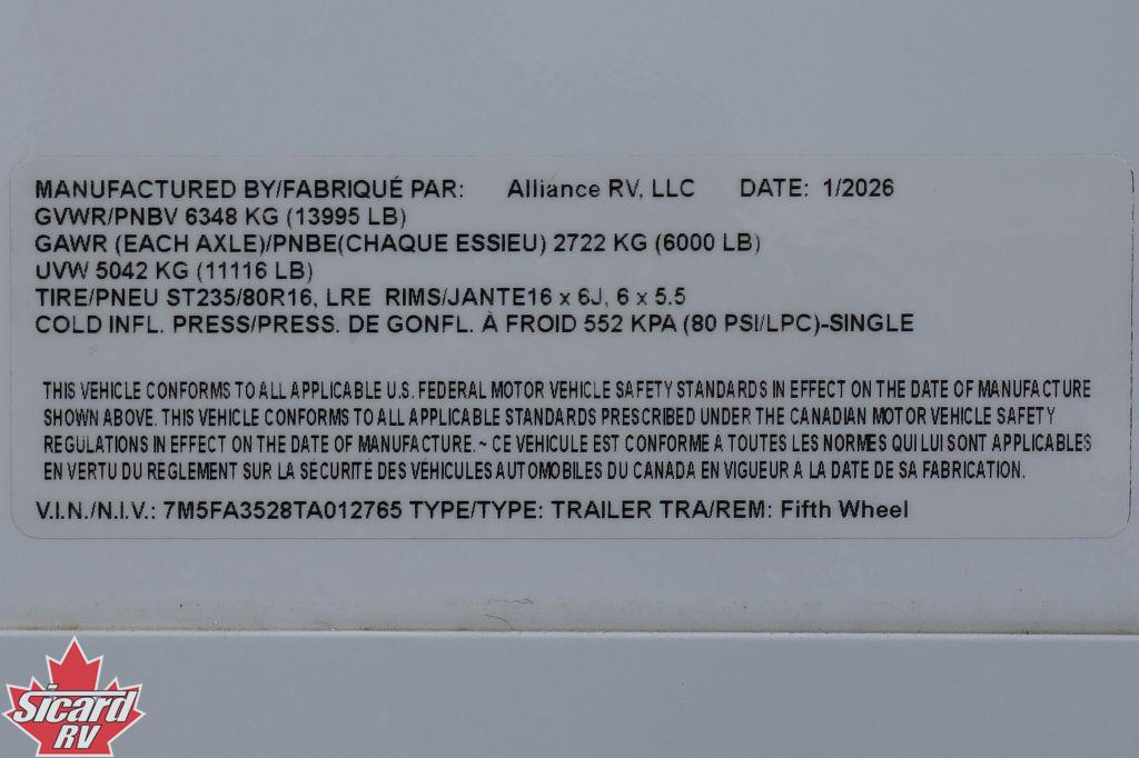 2026 ALLIANCE AVENUE 32RLS