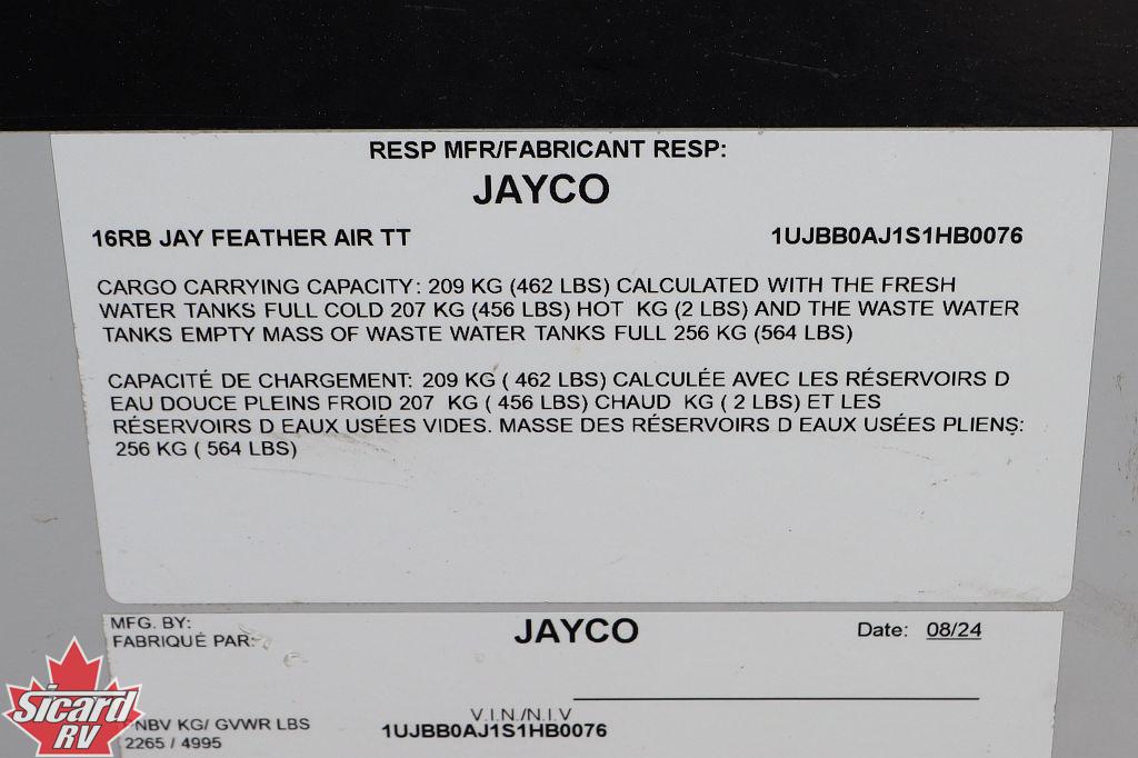 2025 JAYCO JAY FEATHER AIR 16RB