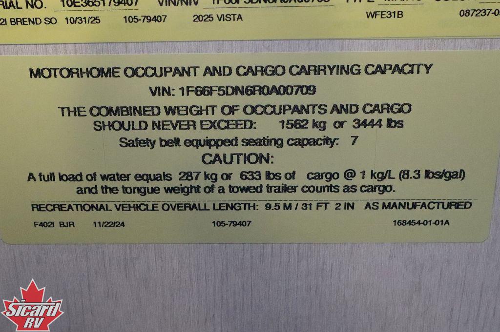 2025 WINNEBAGO VISTA 31B