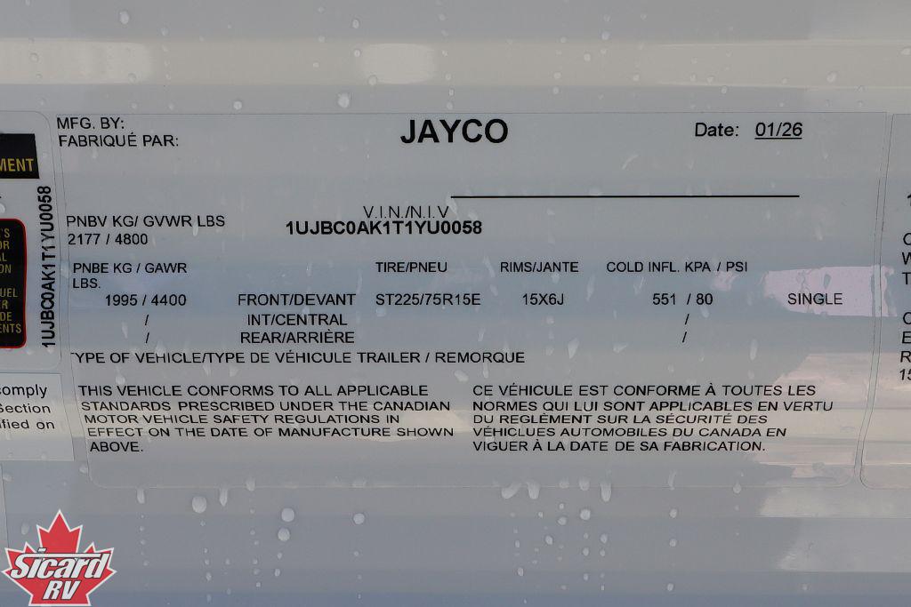 2026 JAYCO JAY FLIGHT SLX 180LK