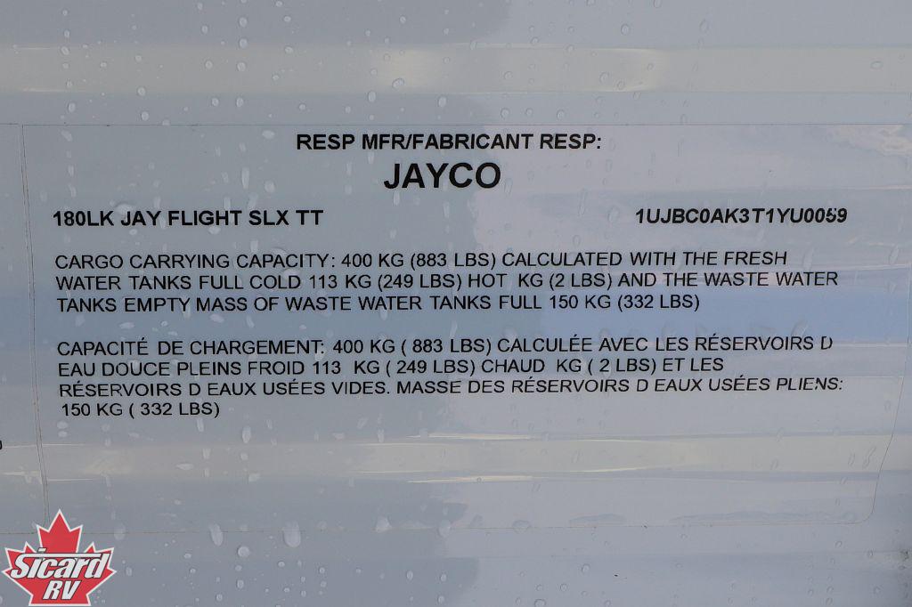 2026 JAYCO JAY FLIGHT SLX 180LK