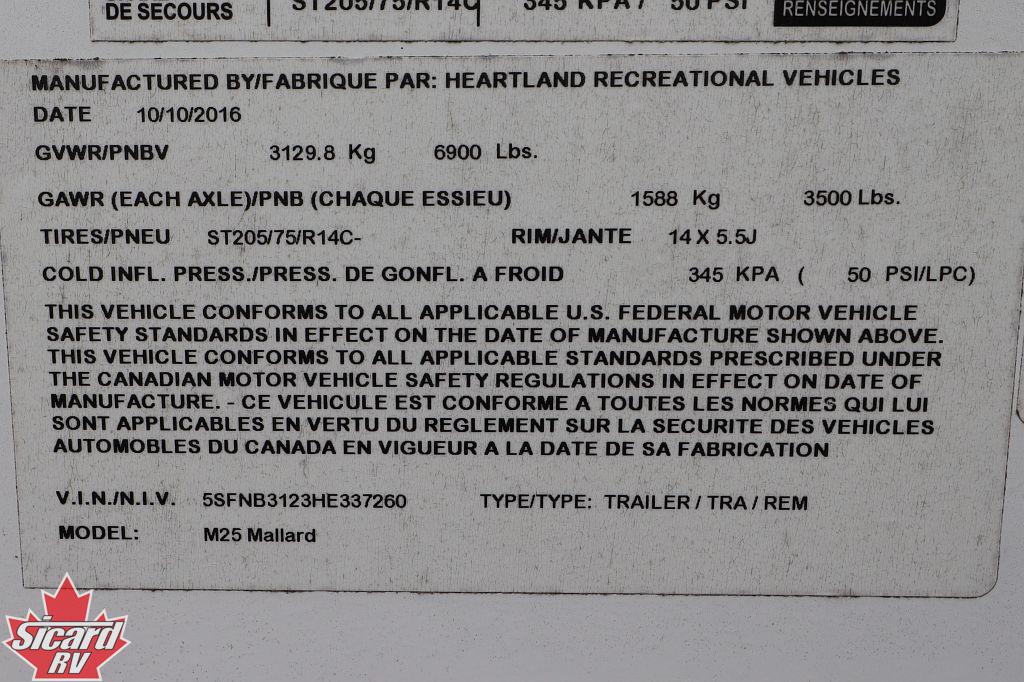 2017 HEARTLAND MALLARD M25