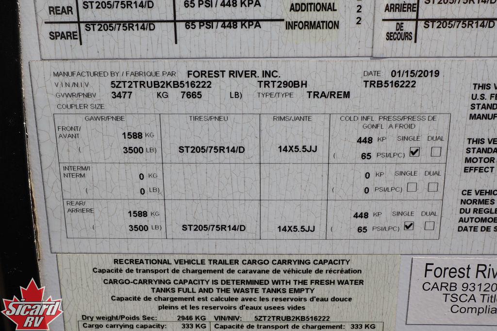 2019 PRIME TIME TRACER 290BH