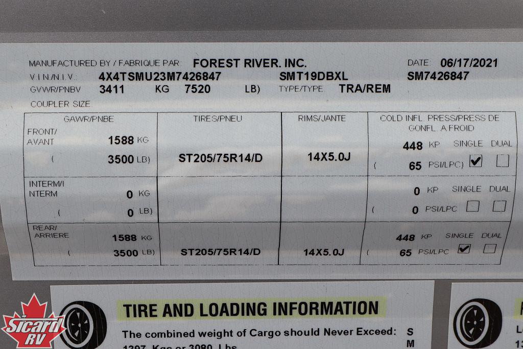 2021 FOREST RIVER SALEM CRUISE LITE 19DBXL