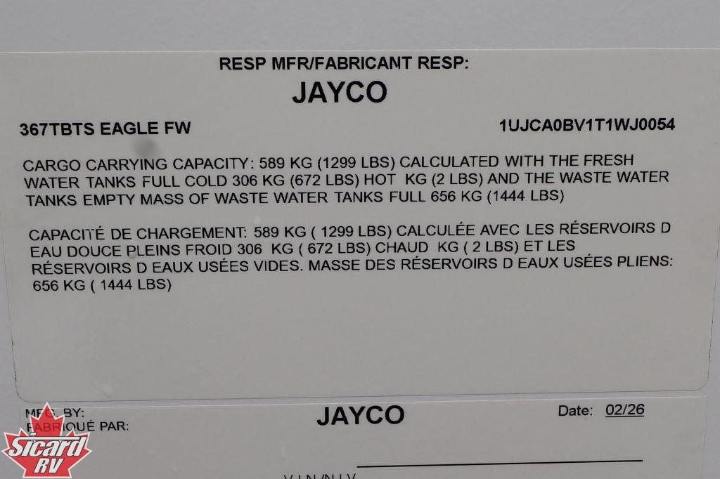 2026 JAYCO EAGLE 367TBTS