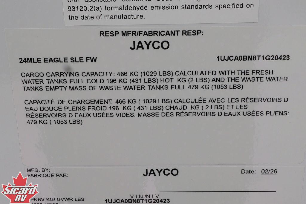 2026 JAYCO EAGLE SLE 24MLE