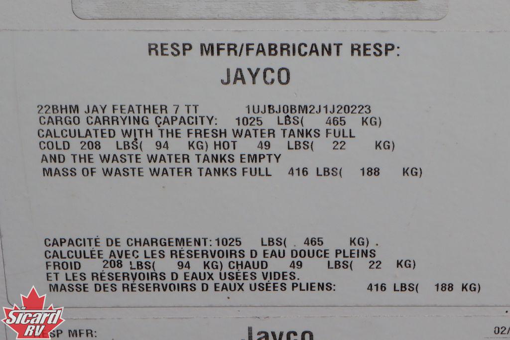 2018 JAYCO JAY FEATHER 7 22BHM