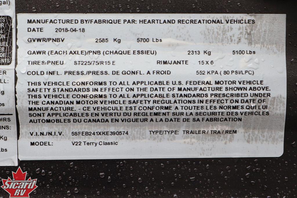 2019 HEARTLAND TERRY CLASSIC V22