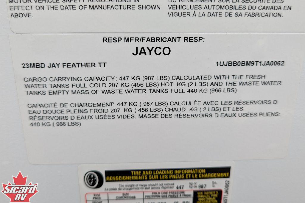 2026 JAYCO JAY FEATHER 23MBD