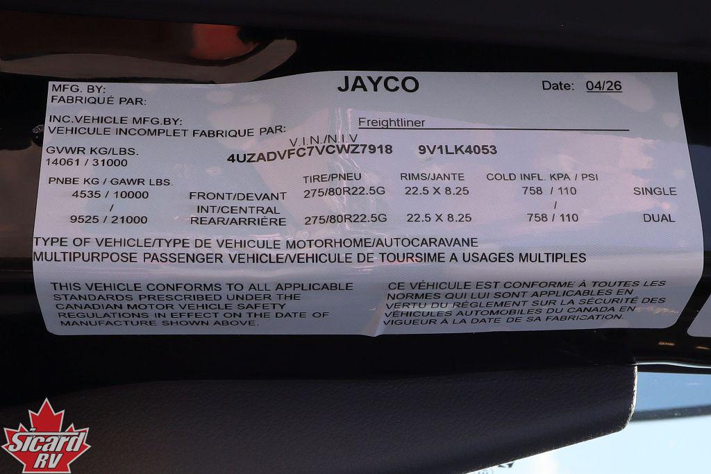 2027 JAYCO SENECA PRESTIGE 37K