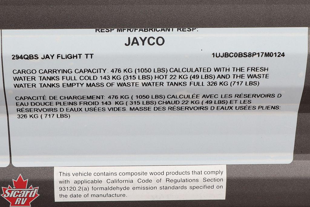 2023 JAYCO JAY FLIGHT 294QBS
