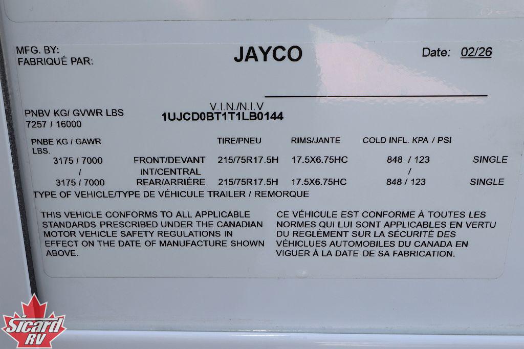 2026 JAYCO NORTH POINT 310RLTS