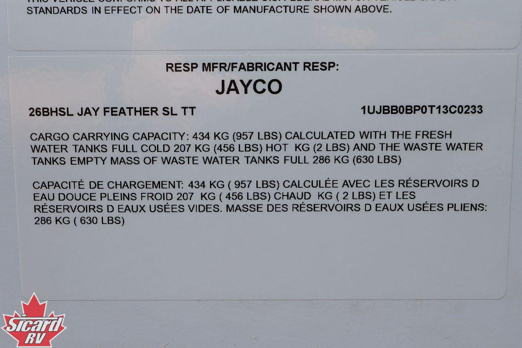 2026 JAYCO JAY FEATHER SL 26BHSL