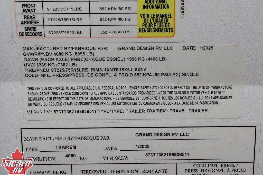 2025 GRAND DESIGN TRANSCEND 295QBT