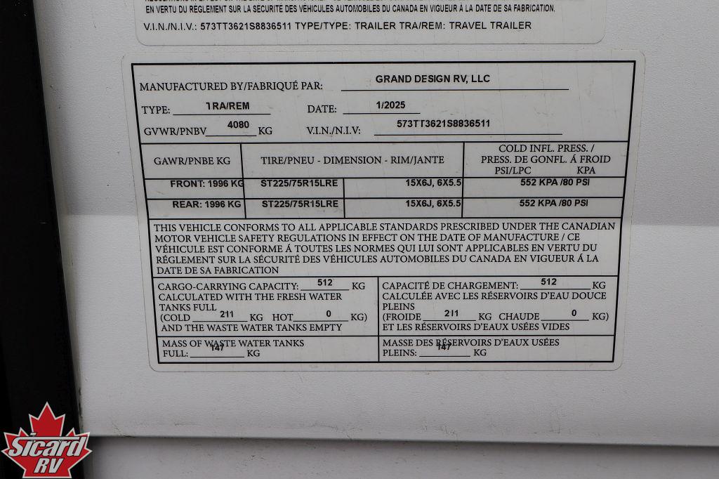 2025 GRAND DESIGN TRANSCEND 295QBT
