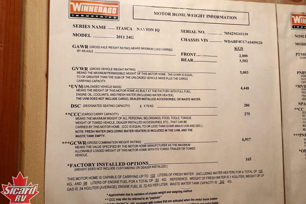 2011 ITASCA NAVION IQ 24G
