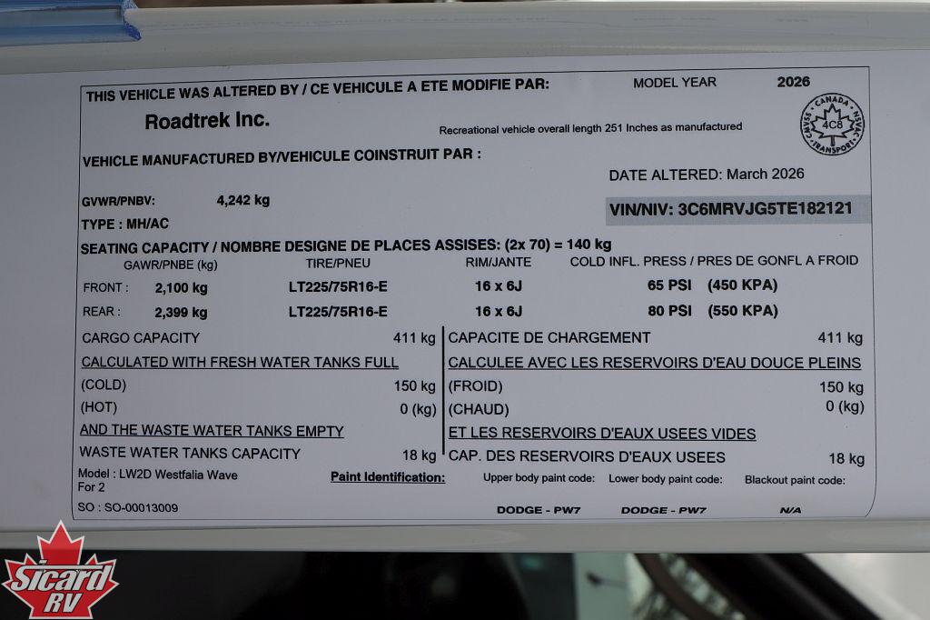 2026 WESTFALIA WAVE F2
