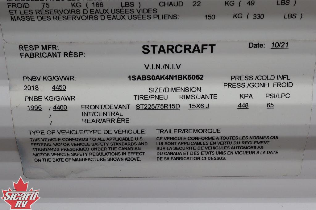 2022 STARCRAFT AUTUMN RIDGE 19BH