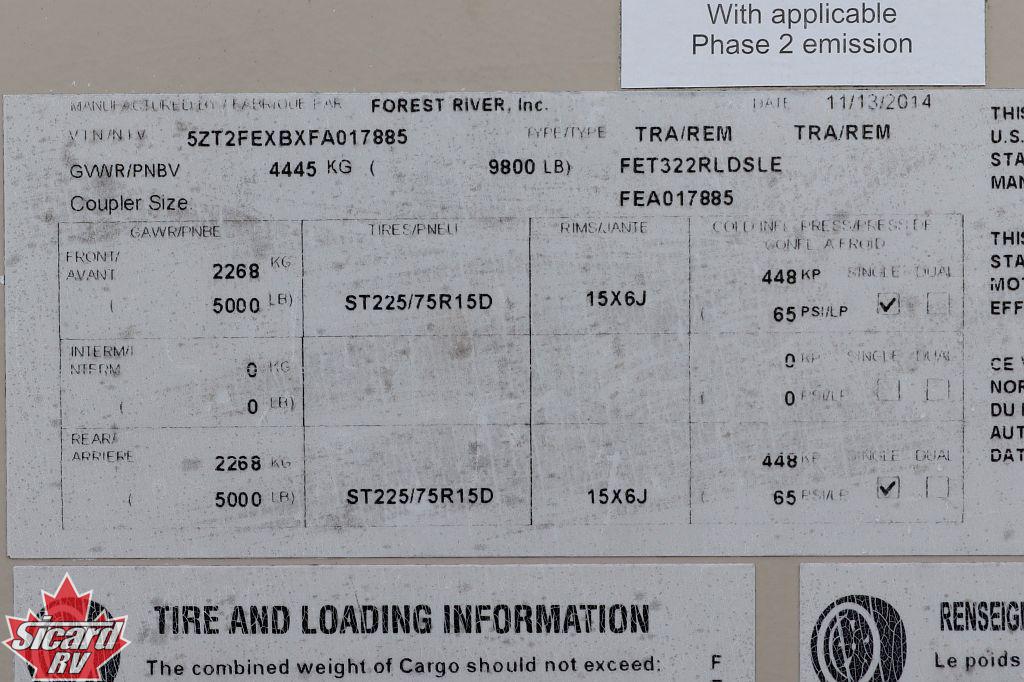 2015 COACHMEN FREEDOM EXPRESS 322RLDS