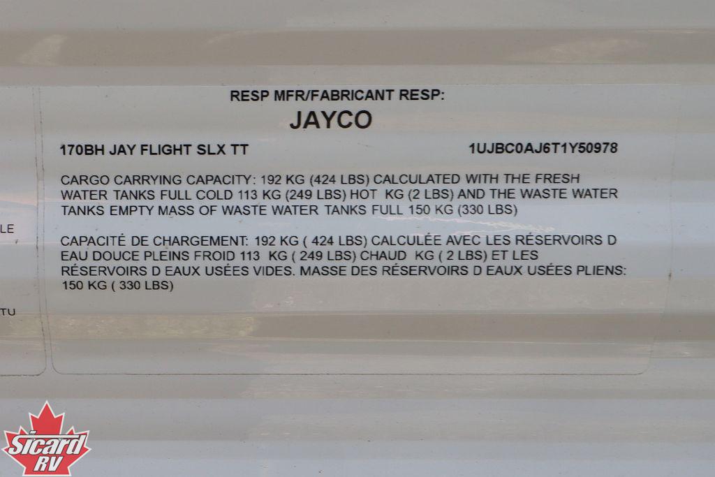 2026 JAYCO JAY FLIGHT SLX 170BH