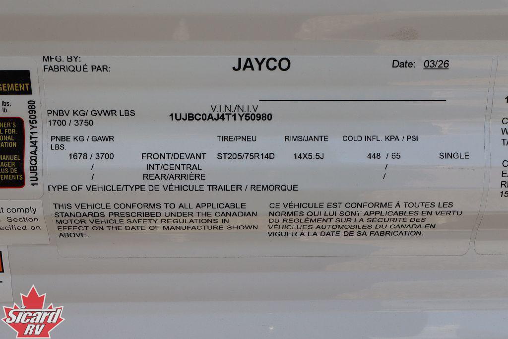 2026 JAYCO JAY FLIGHT SLX 170BH