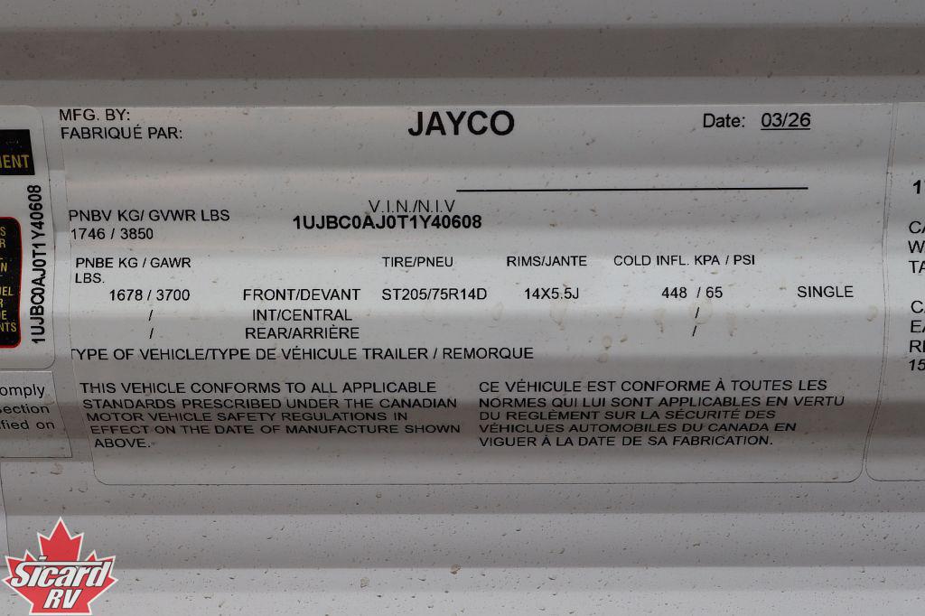 2026 JAYCO JAY FLIGHT SLX 170FQ
