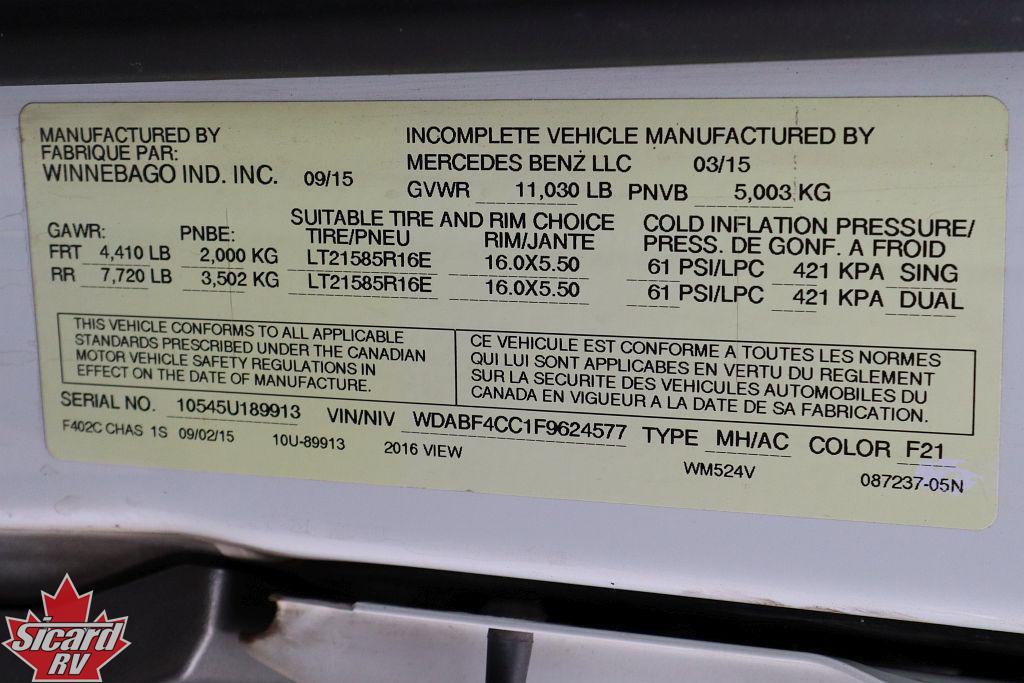 2016 WINNEBAGO VIEW 24J
