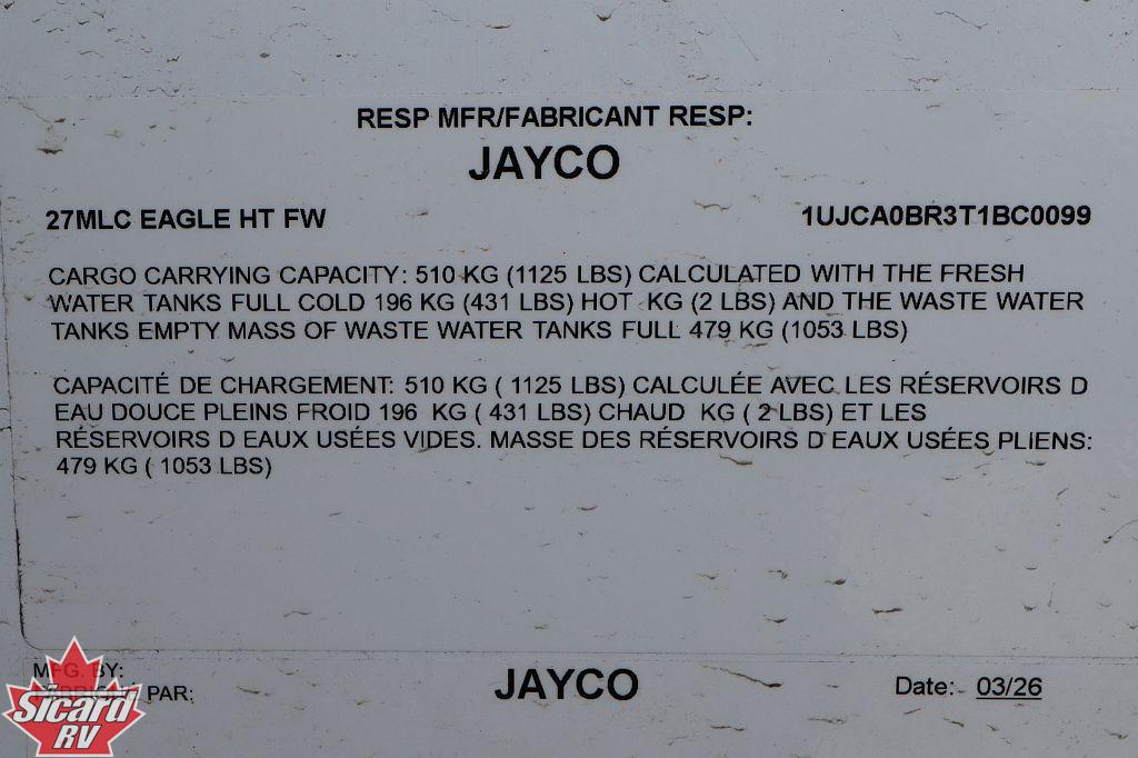 2026 JAYCO EAGLE HT 27MLC