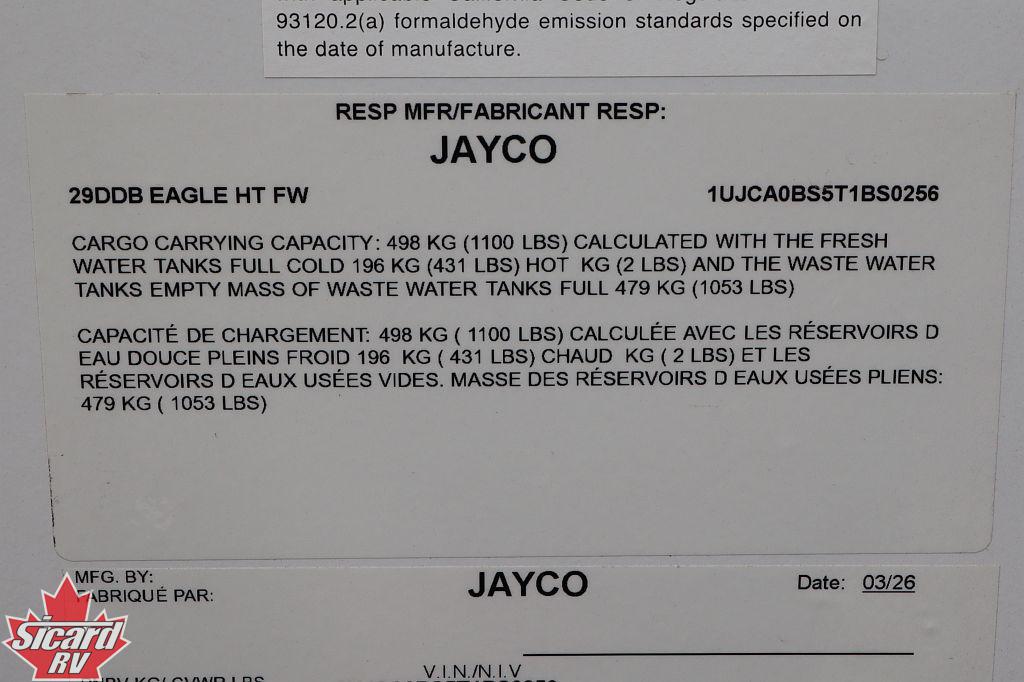 2026 JAYCO EAGLE HT 29DDB