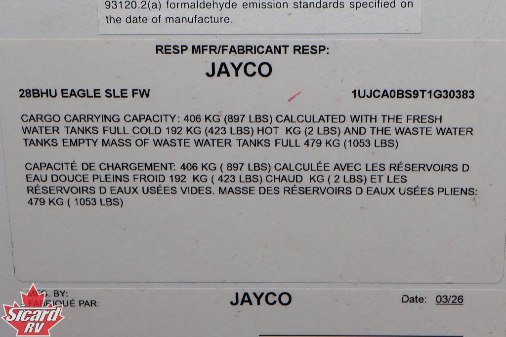 2026 JAYCO EAGLE SLE 28BHU